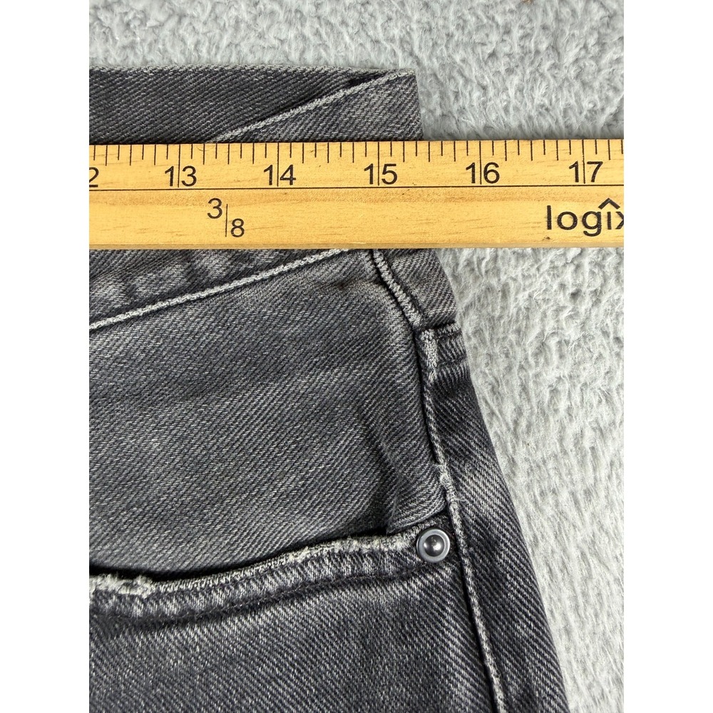 Carhartt WIP Newel Pant Size 30x28 Mens Tapered Leg Button Fly Denim Jeans Black - Picture 2 of 9